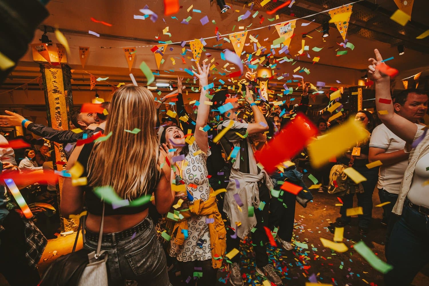 Festival goers enjoying a craft beer festival
