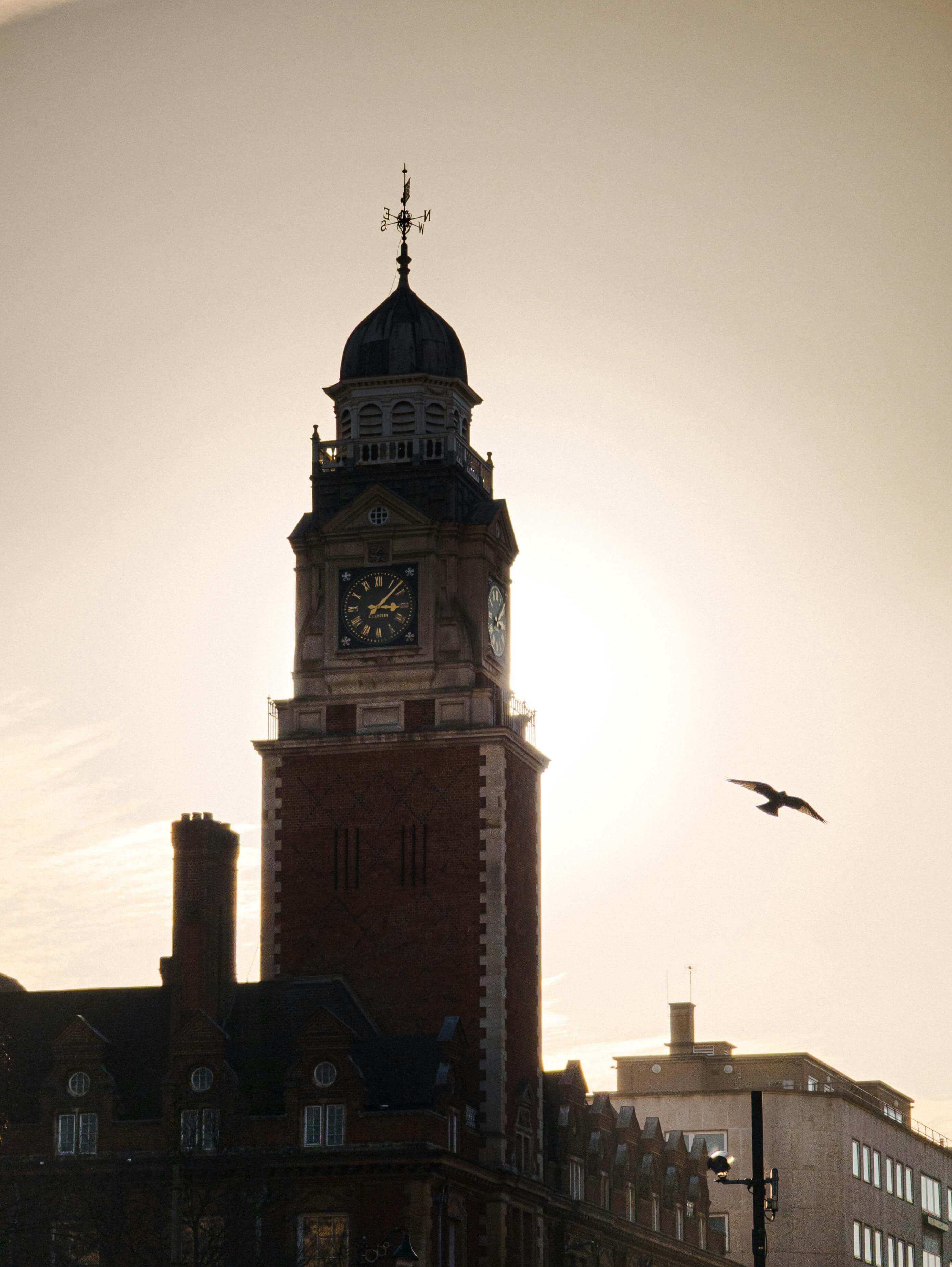 Leicester's Victorian clock tower in city centre hosting diverse beer festivals